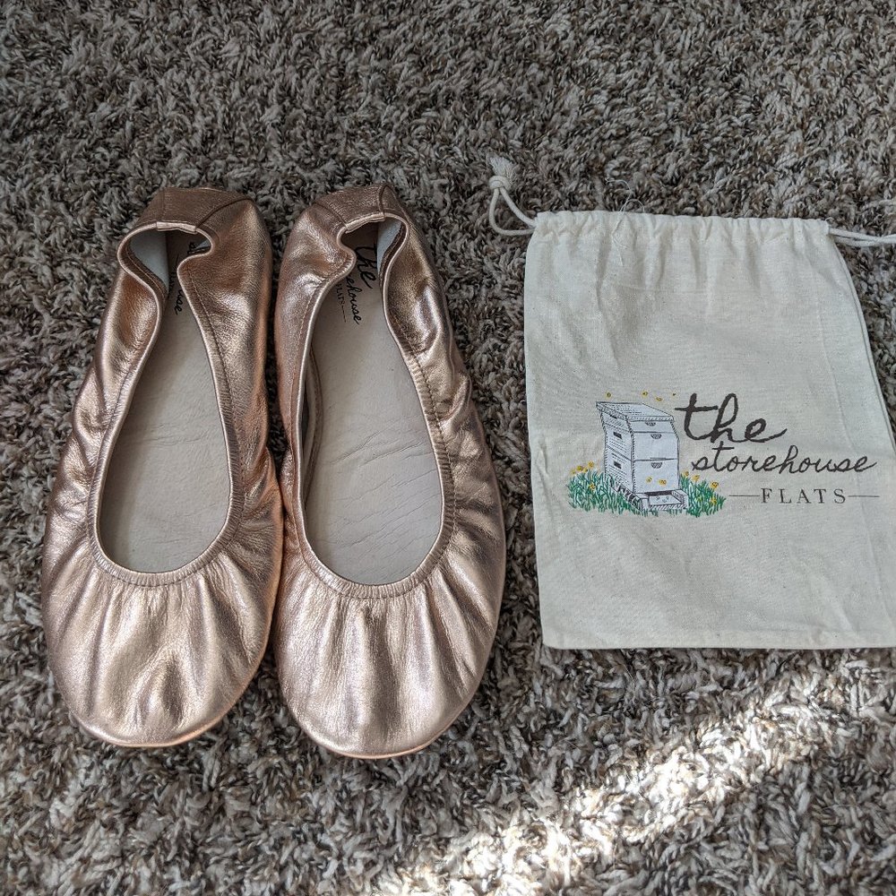 Storehouse Rose Gold Flats